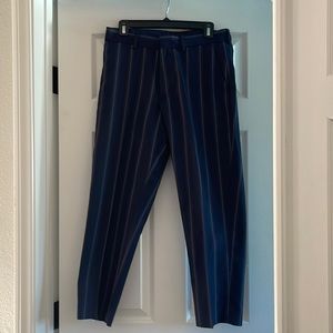 Navy ASOS pinstripe pants